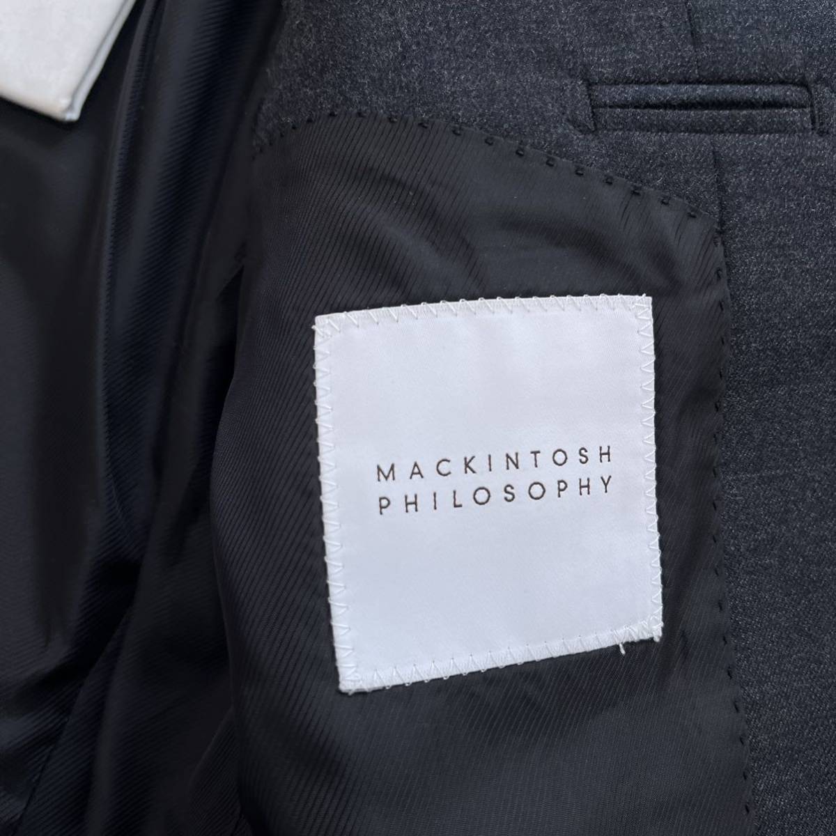 美品！マッキントッシュフィロソフィー【贅の極】MACKINTOSH PHILOSOPHY スーツ　セットアップ　テーラードジャケット　グレー　M位_画像6