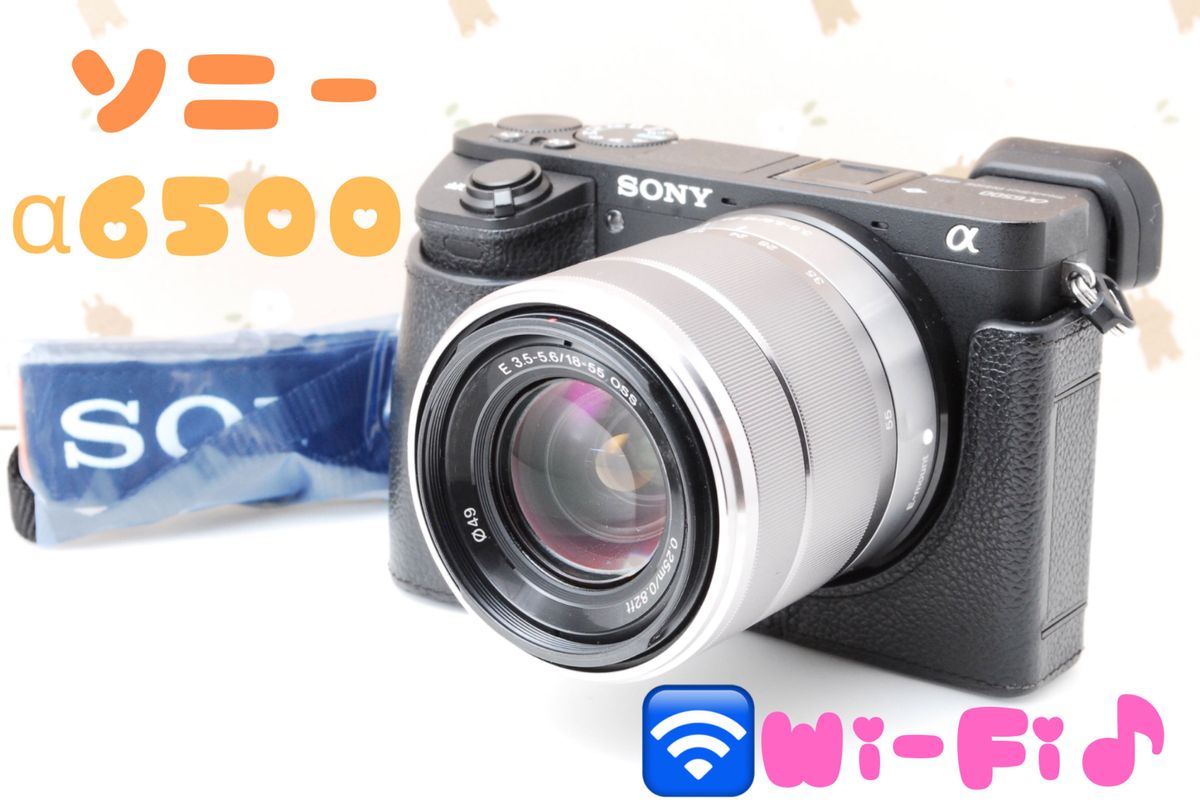 美品★ケース付き★Wi-Fi★SONY α6500★高性能ミラーレス一眼レフカメラ♪人気商品★4K動画★冬休みのお出かけやご旅行に