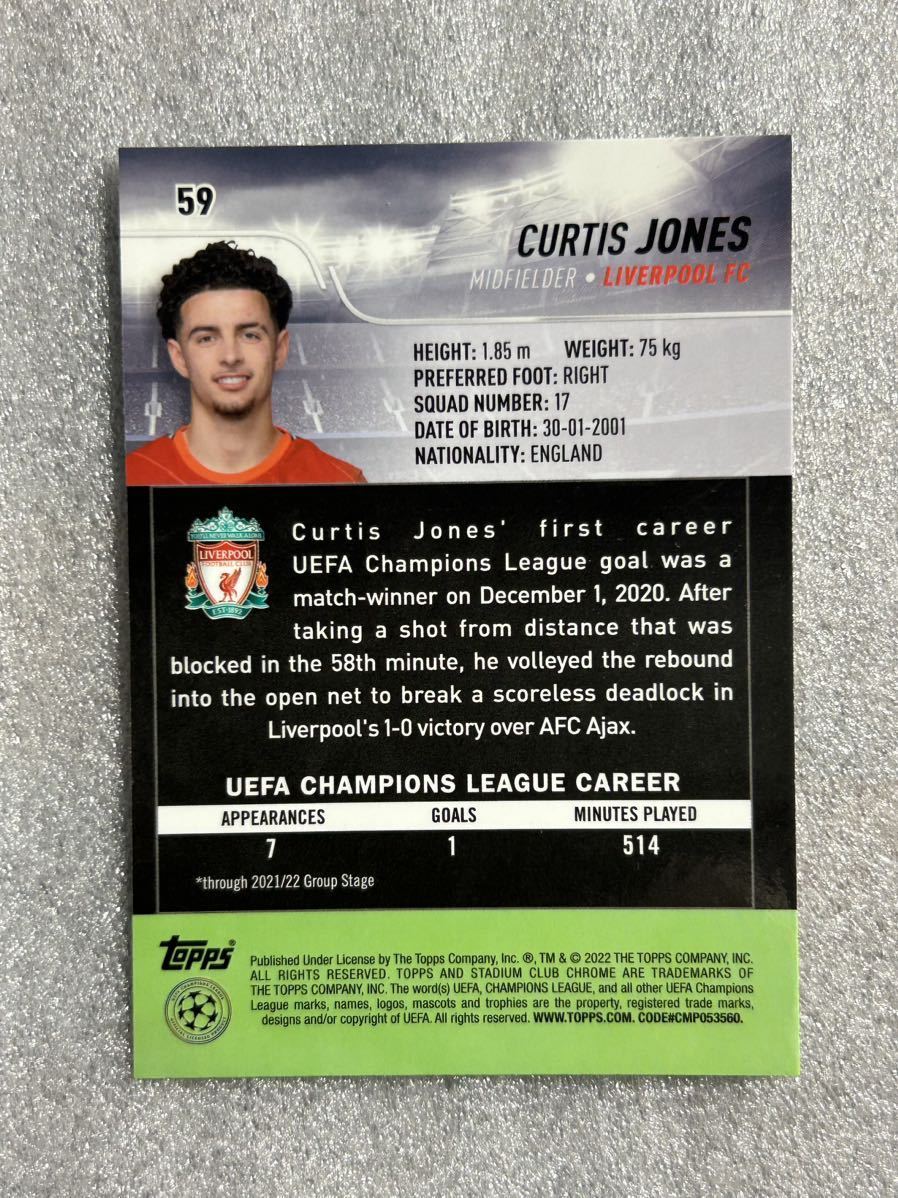 カーティス　ジョーンズ（Curtis Jones）　topps サッカー　カード　リバプール_画像2