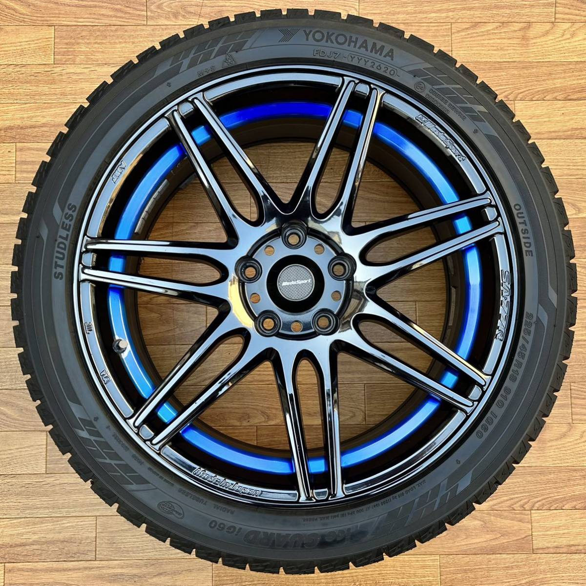 Weds Sport 18インチ アルミホイール★YOKOHAMA 225/45R18 4本セット★プリウスα クラウン マークX オデッセイ ステージア RX-8 アテンザ_画像4