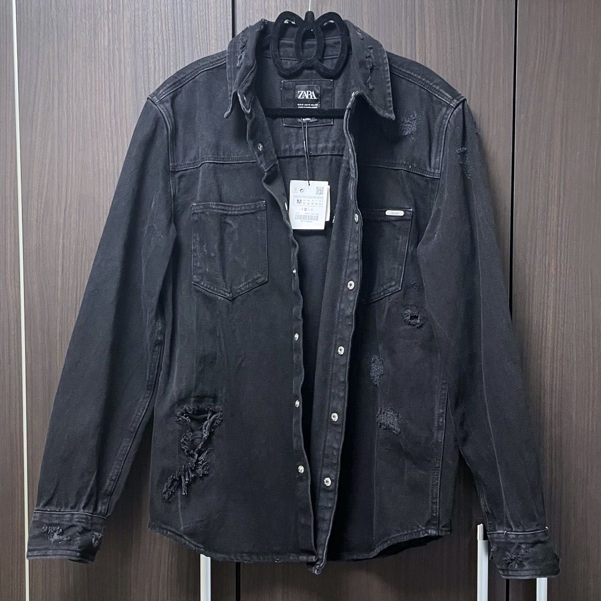 ZARA ザラ ダメージ デニムジャケット ジージャン メンズ M 新品 ZARA ザラ ダメージ デニムジャケット ジージャン メンズ M 新品