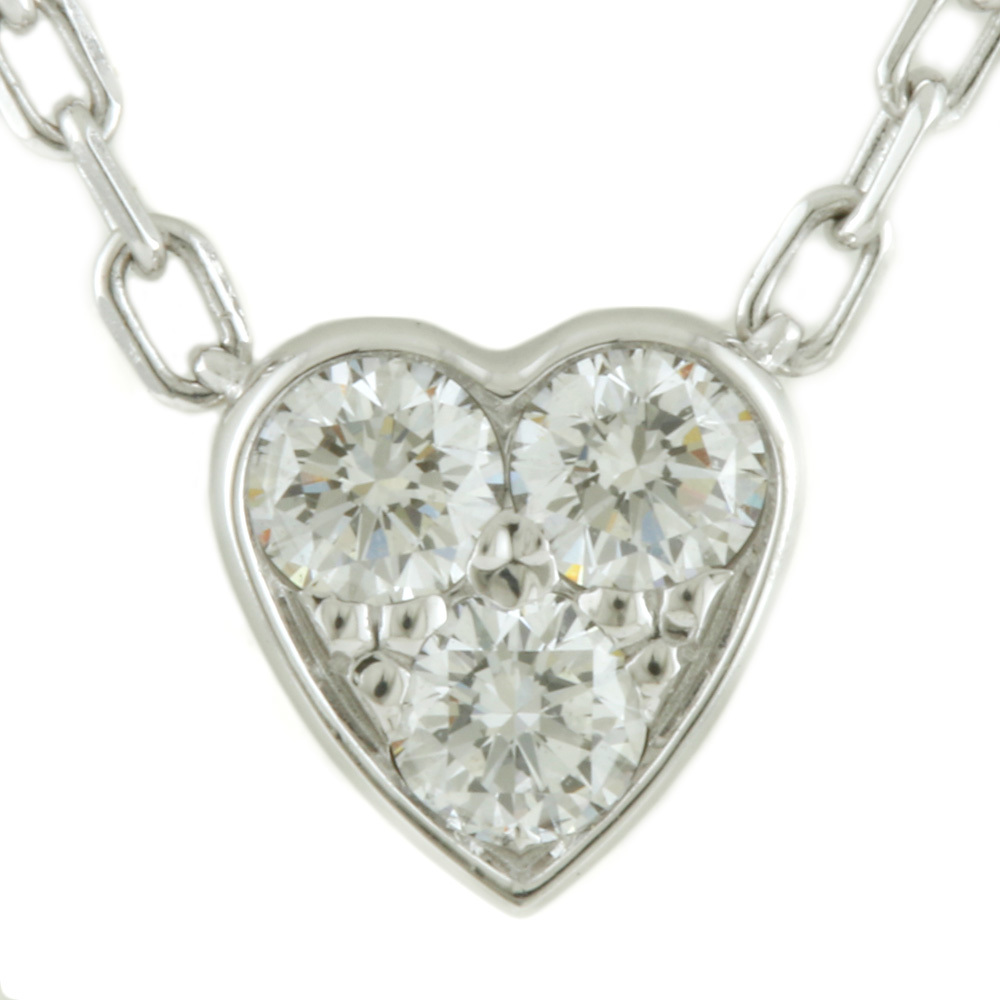  Cartier Mini Heart ob Cartier necklace 18 gold K18 white gold diamond used limit price cut festival 22-OF