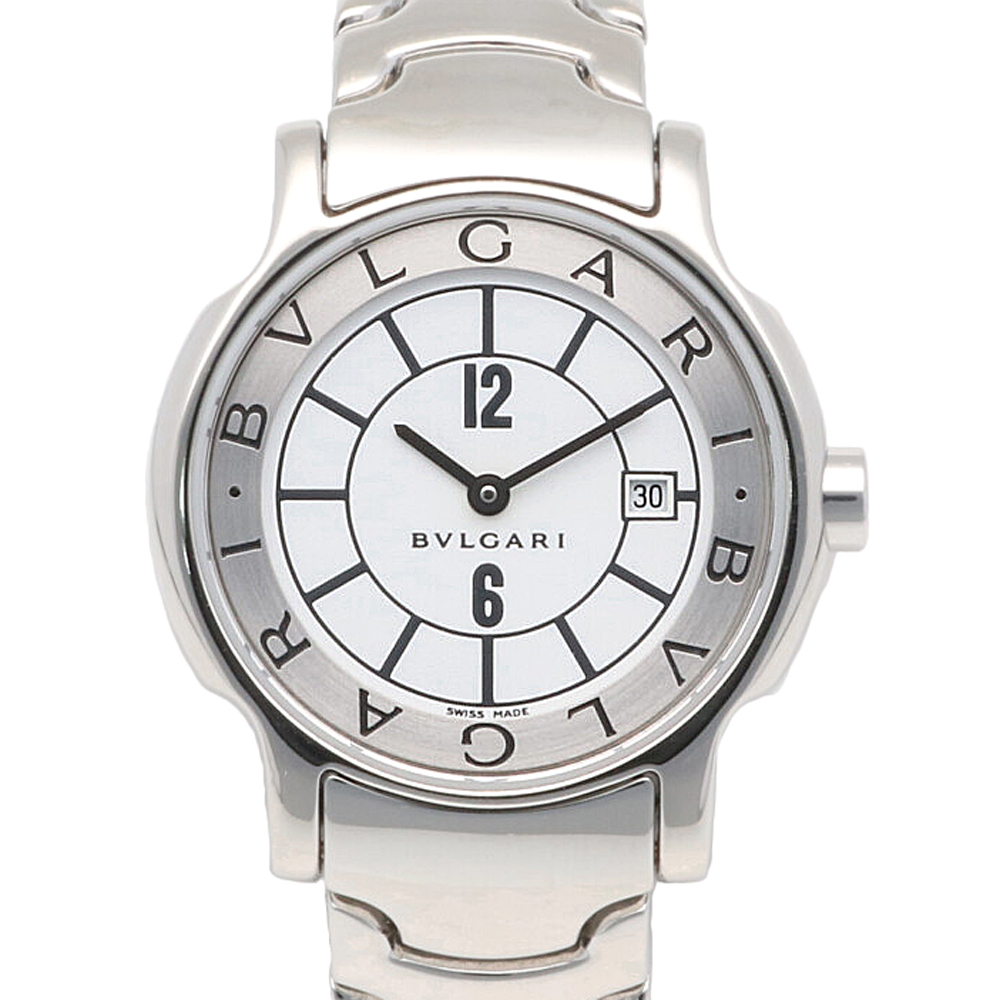 ブルガリ ソロテンポ 腕時計 時計 ステンレススチール ST 29 S クオーツ レディース 1年保証 BVLGARI 中古 美品