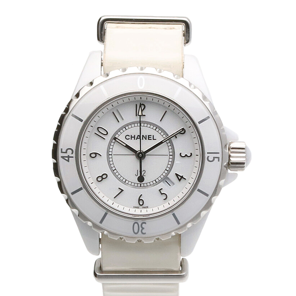 シャネル J12 腕時計 時計 ホワイトセラミック H4656 クオーツ レディース 1年保証 CHANEL 中古 美品