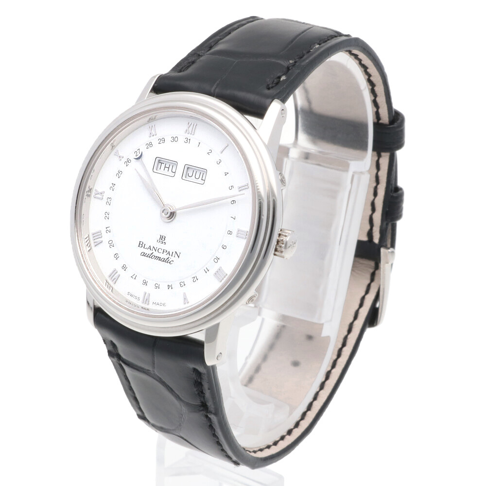  Blancpain vi rure наручные часы часы Pt950 платина NO66950034027A самозаводящиеся часы мужской 1 год гарантия Blancpain б/у прекрасный товар 