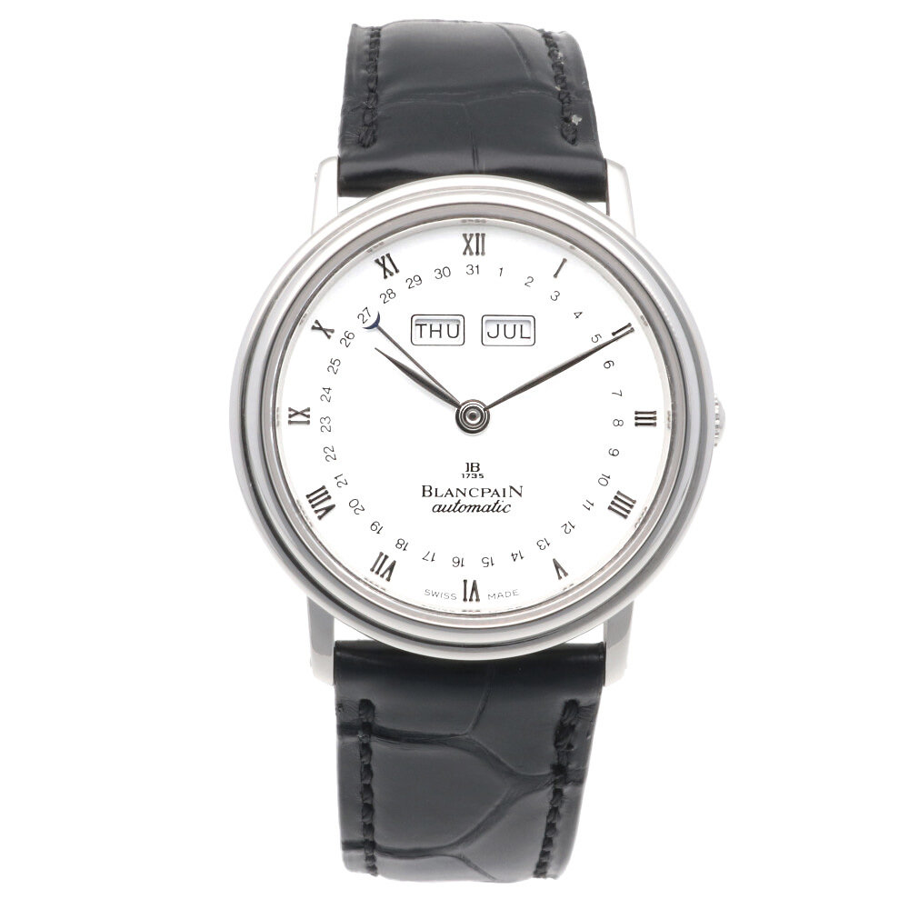  Blancpain vi rure наручные часы часы Pt950 платина NO66950034027A самозаводящиеся часы мужской 1 год гарантия Blancpain б/у прекрасный товар 