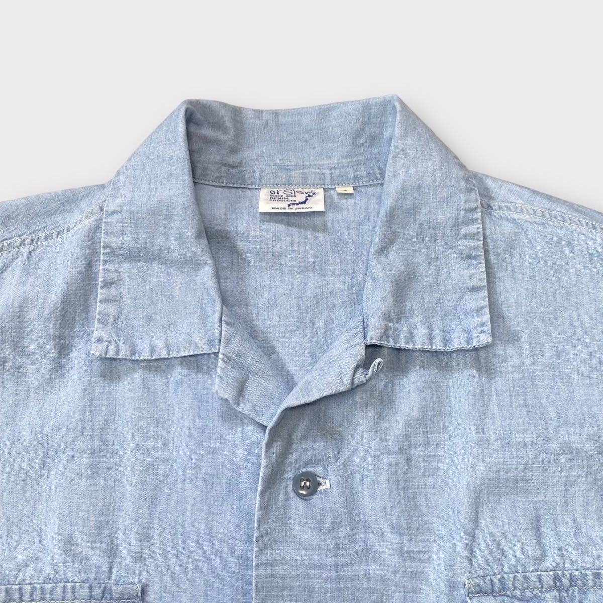 【新品】orslow オアスロウ US NAVY OFFICER SHIRTS コットン シャンブレー ルーズフィット オフィサーシャツ ヴィンテージ_画像3