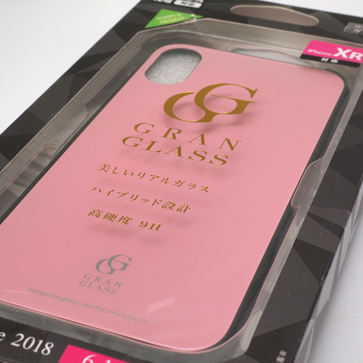 Apple iPhone XR (6.1インチ) 用 GRAN GLASS 背面ガラス ハイブリッドケース ピンク 未開封品 iPhoneXRケース_画像3