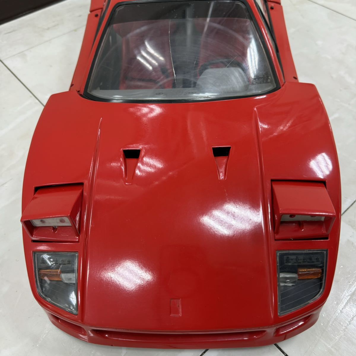 ジャンク POCHER ポケール 1/8 Ferrari フェラーリ F40 赤 ミニカー 模型 イタリア製_画像4