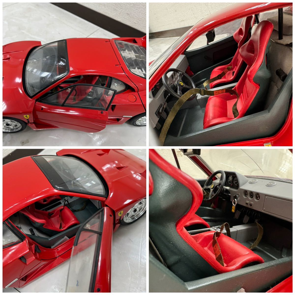 ジャンク POCHER ポケール 1/8 Ferrari フェラーリ F40 赤 ミニカー 模型 イタリア製_画像8