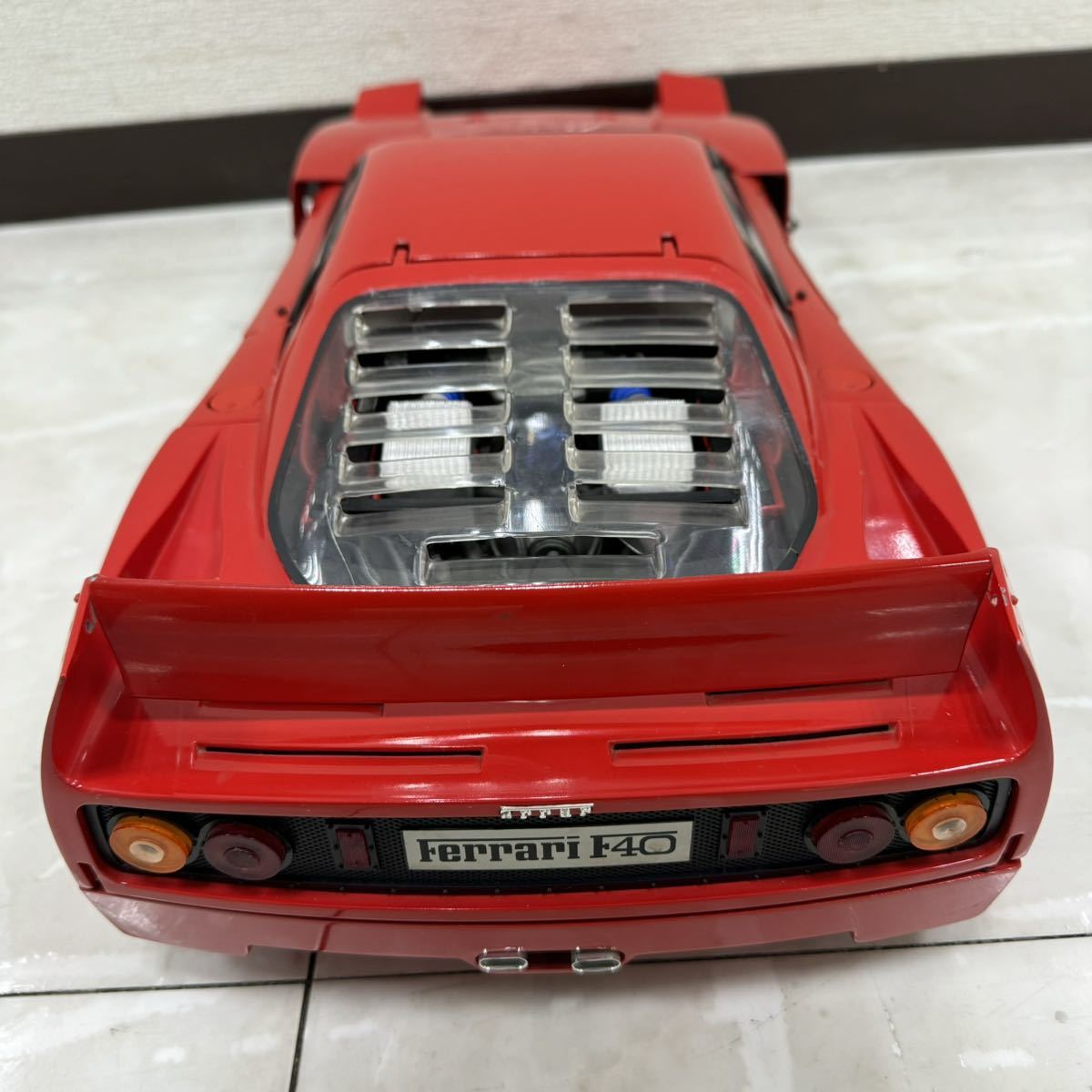 ジャンク POCHER ポケール 1/8 Ferrari フェラーリ F40 赤 ミニカー 模型 イタリア製_画像7