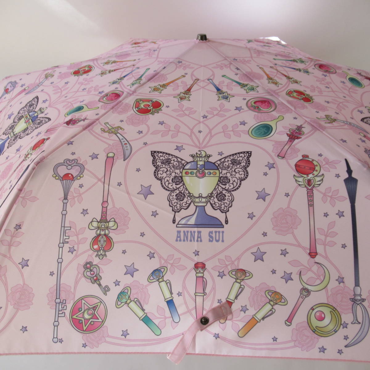 ##202312 prompt decision # Pretty Soldier Sailor Moon ×ANNA SUI Anna Sui folding umbrella / item pattern ( pale pink )
