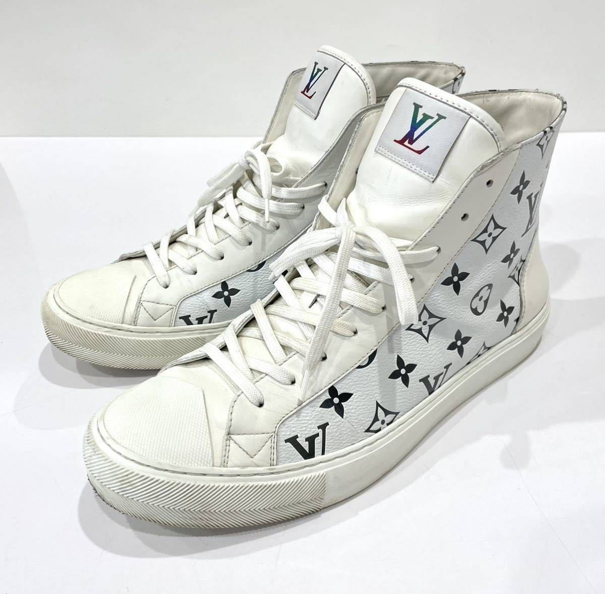 【華やか配色が目を惹く】Louis Vuitton★ハイカットスニーカー LOUIS VUITTON ルイヴィトン タトゥー ライン ハイカット