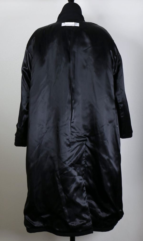 VINTAGE YVES SAINT LAURENT rive gauche イヴサンローランリヴゴーシュ メルトン オーバー コート 34 黒 フランス製 coat b7451_画像7