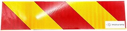 アルミ板 imainurama 大型 反射板 リフレクター 後部 追突防止 赤 黄 左右 対称 トラック トラクター トレーラー _画像7