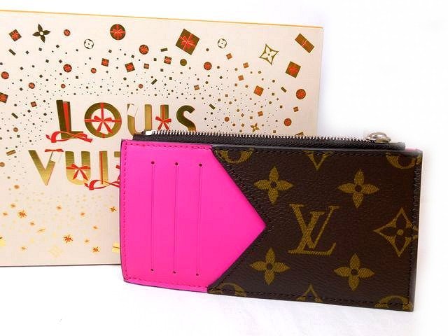 新品 ヴィトン ■ M82912 コインカード・ホルダー 小銭入れ モノグラム フューシャ コインケース Louis Vuitton 未使用 □5L_画像1