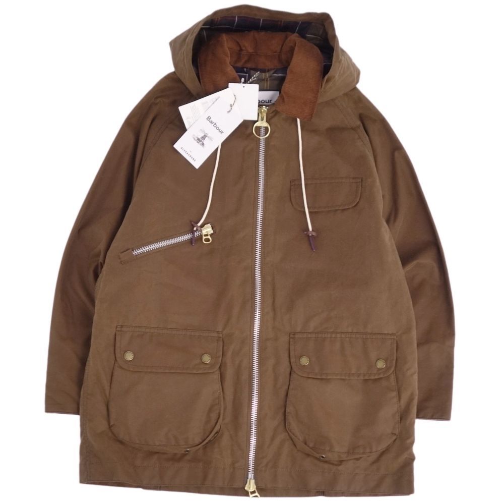 未使用 バブアー アレクサチャン Barbour by ALEXACHUNG 2002026 TAN オイルドジャケット レディース 8 ブラウン cg12on-rm05e26405_画像6