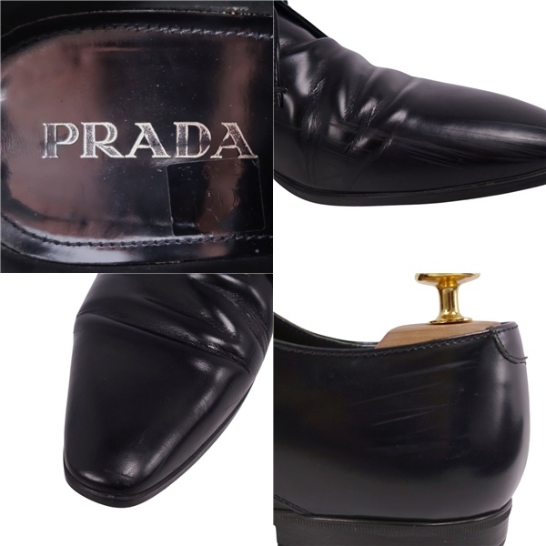 プラダ PRADA レザーシューズ ダービーシューズ カーフレザー 革靴 メンズ イタリア製 27cm ブラック cg12de-rm05e26530_画像9