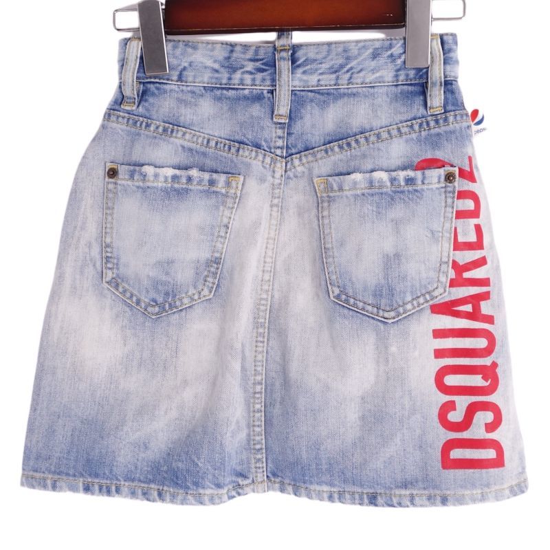 美品 ディースクエアード DSQUARED2 デニム ショートスカート pepsi ペプシ ボトムス レディース 34 イタリア製 cg12de-rm05c14216_画像3