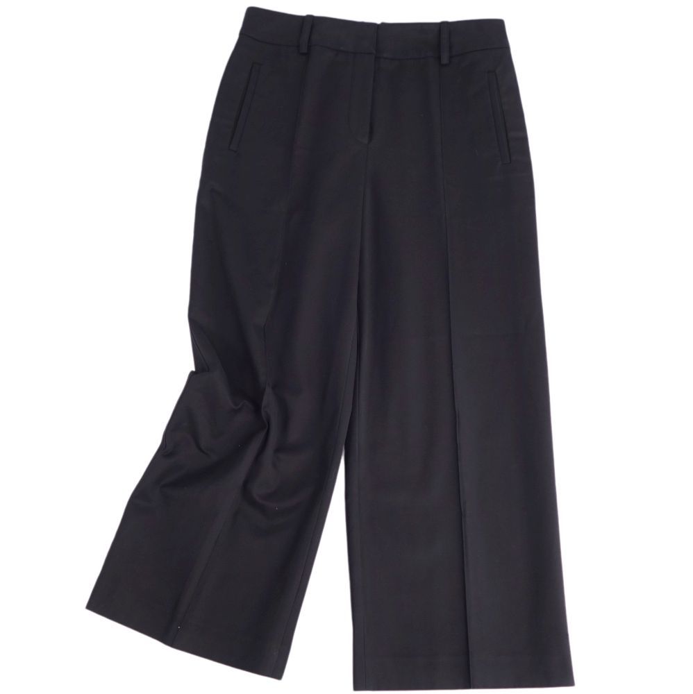  beautiful goods Hermes HERMES pants wide pants long pants cotton plain bottoms lady's France made 36 black cg12me-rm05e26284