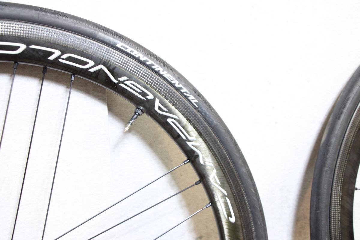 ○Campagnolo カンパニョーロ BORA WTO 45 AC3 シマノフリー 11s対応 チューブレス 2WAYFIT カーボンホイールセット 美品_画像10