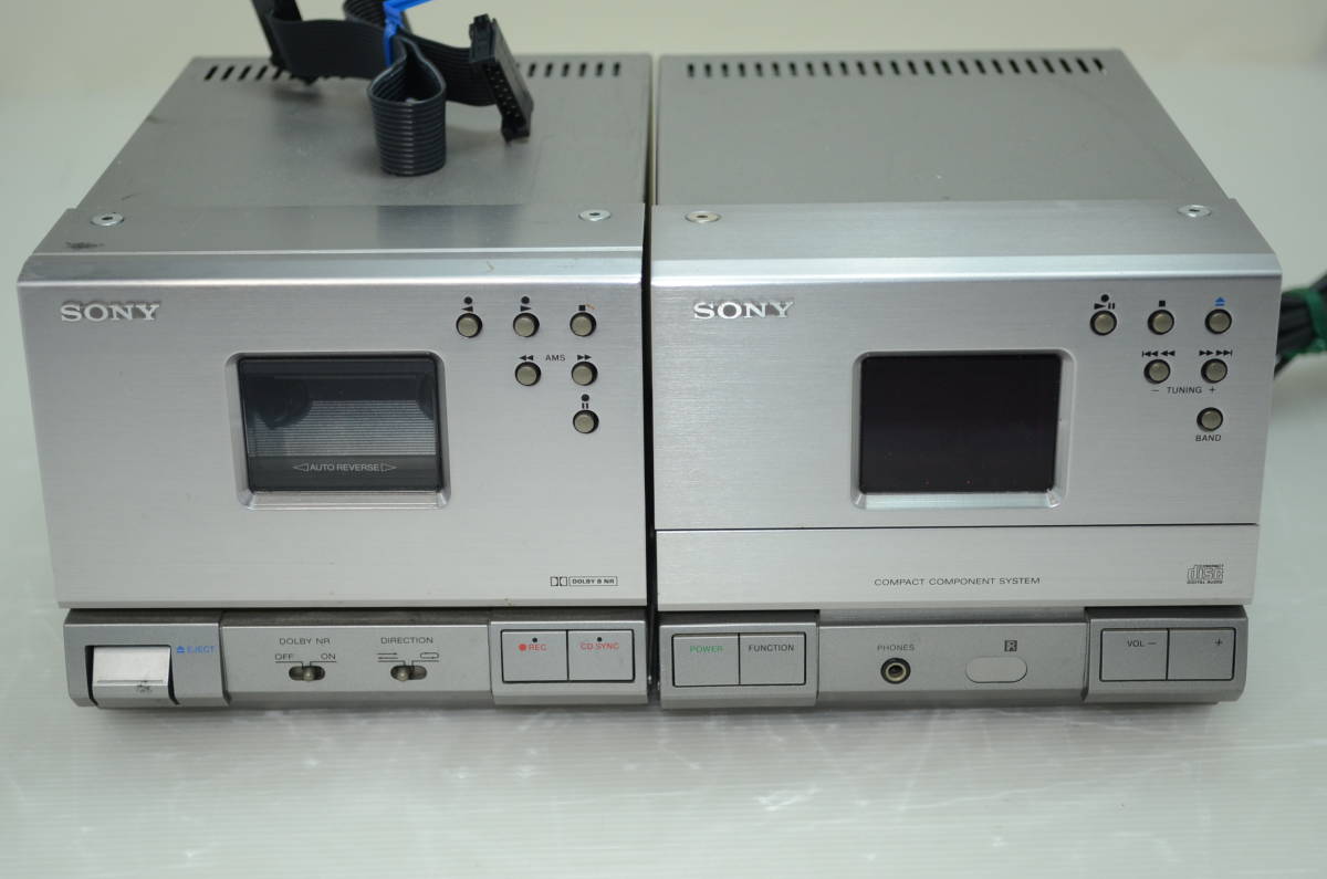 SONY ソニー HCD-T11 TC-TX1 ステレオ CD プレーヤー カセットデッキ システムコンポ スピーカー SA-N1　通電確認_画像2
