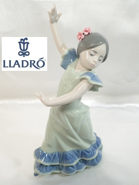 23122[TS]状態良◆LLADRO/リヤドロ◆フィギュリン No.5192 『リトルダンサー』 陶器の置物/フラメンコ 踊り子_画像1