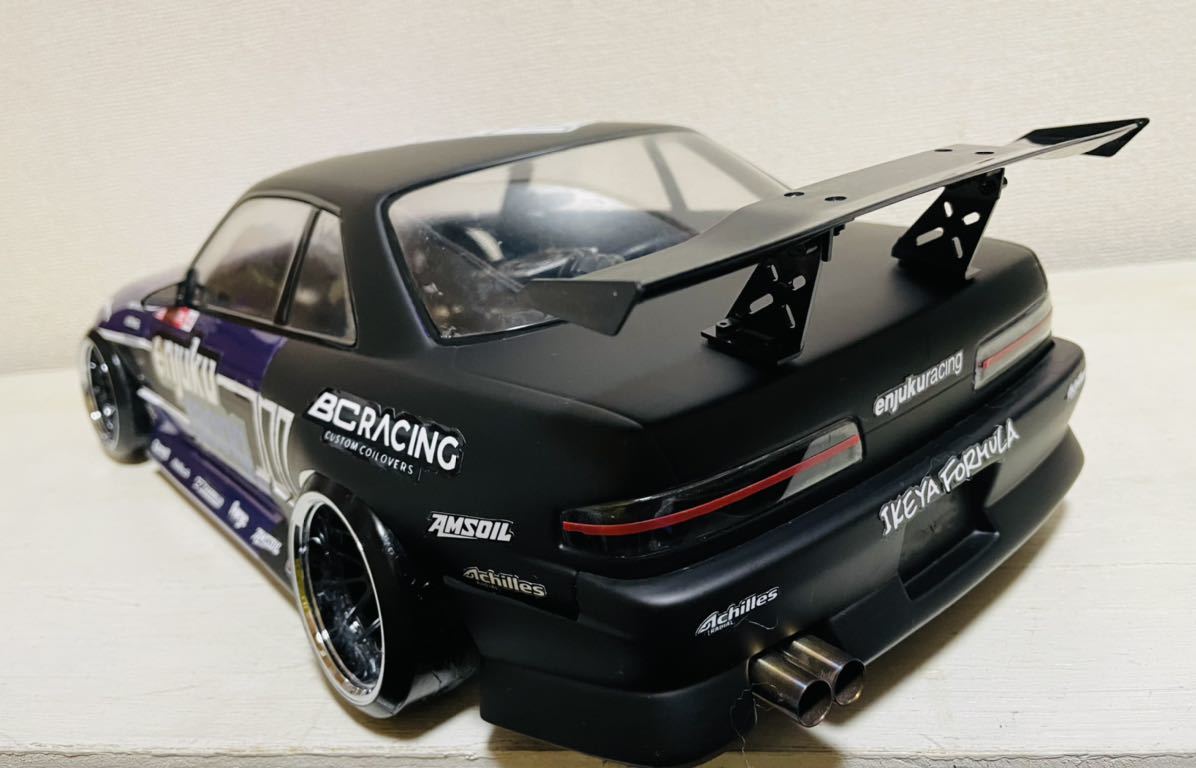 ボディのみ 1/10 D-like S13 enjuku racing Ver. リアウイング付 中古品 (検 ヨコモ YD-2 RaveD RDX GRK overdose GALM ラジドリ_画像4