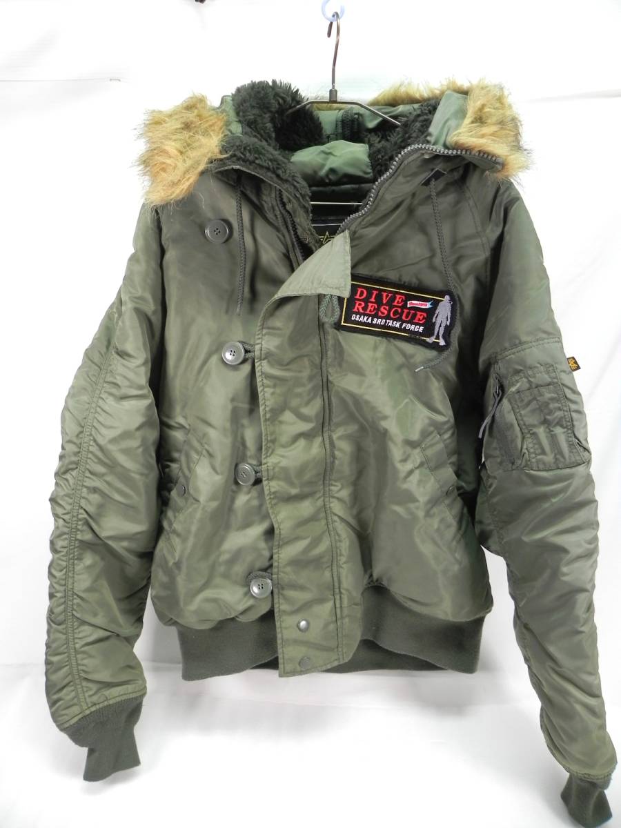 [R087]ALPHA INDUSTRIES フライトジャケット N-B2 ミリタリージャケット ダイブレスキュー隊_画像1