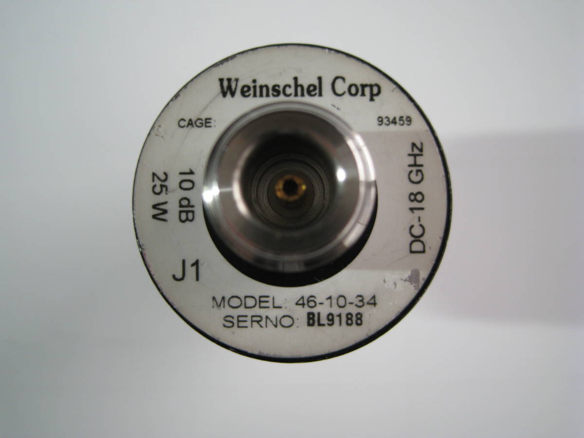 【中古】Weinschel　同軸固定減衰器　アッテネーター　25W　10dB　46-10-34【送料無料】_画像5