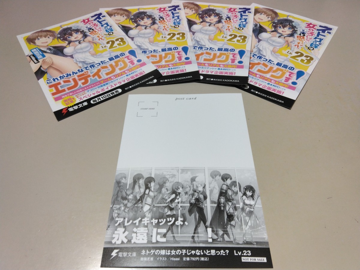 ネトゲの嫁は女の子じゃないと思った？ Lv.23 非売品 ポストカード 5枚セット ノベルティ グッズ 販促品 購入特典 電撃文庫 ライトノベル_保存用やプレゼント用にご利用下さい。