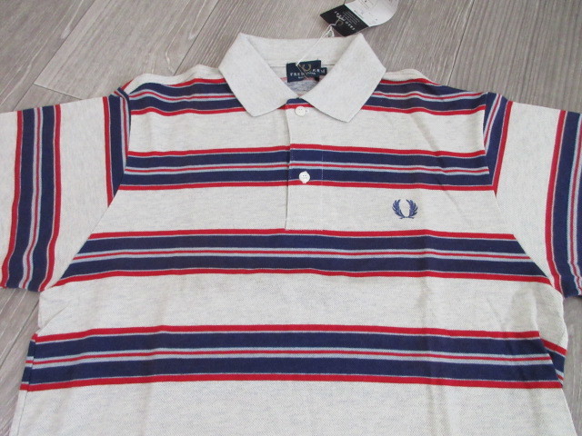  unused new goods Fred Perry polo-shirt border M made in Japan 