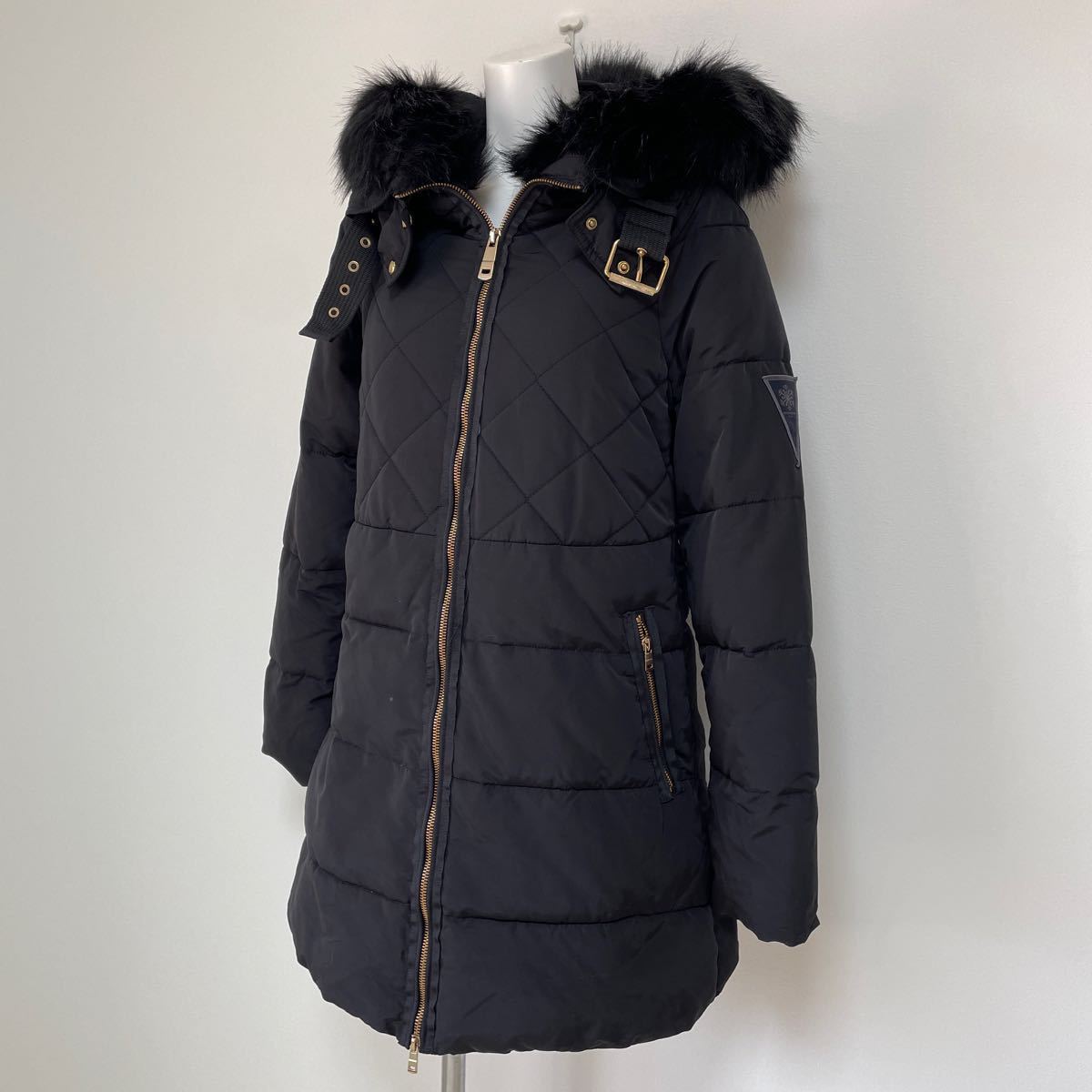 ZARA ザラ レディース 中綿コート Coats Jacketsフェイクファー 黒 ブラック サイズM 美品_画像2