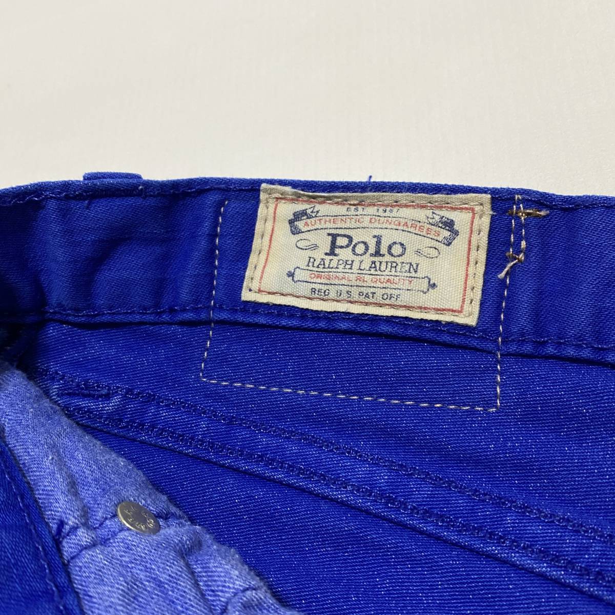 Polo Ralph Lauren Polo Ralph Lauren stretch skinny pants 27 blue lady's Mexico made 23-1121