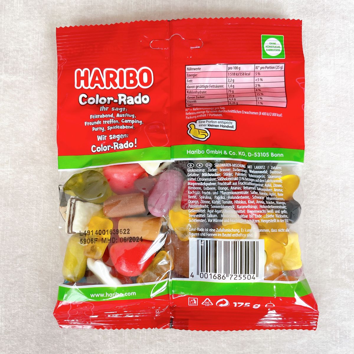 HARIBO【日本未販売】color-rado 175g ミックスタイプ　グミ　