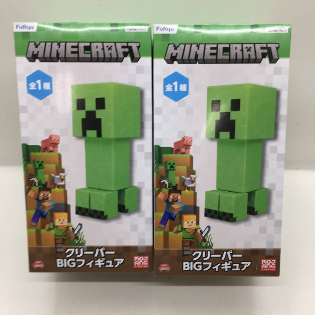 【１円～】マインクラフト クリーパー BIG フィギュア 2点まとめ売り ゲーム マイクラ プライズ景品 【中古品】_画像1