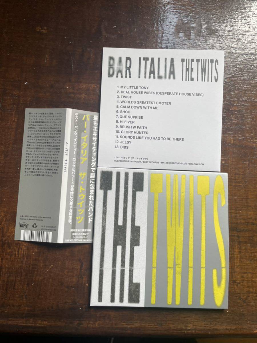 bar italia新作CD「The Twits」国内仕様輸入盤　帯・解説付き　バーイタリア　ザ・トゥイッツ_画像1