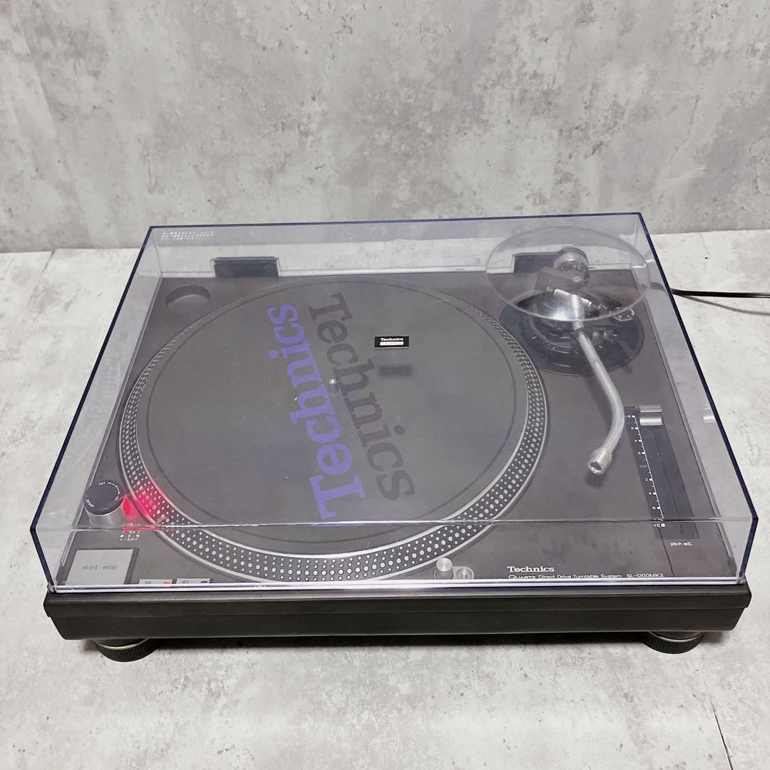 【名機】テクニクス ターンテーブル SL-1200MK3 純正カバー Technics DJ レコード カバー 針 カートリッジ 付属_画像2