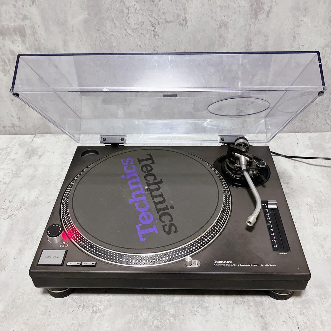 【名機】テクニクス ターンテーブル SL-1200MK3 純正カバー Technics DJ レコード カバー 針 カートリッジ 付属_画像3