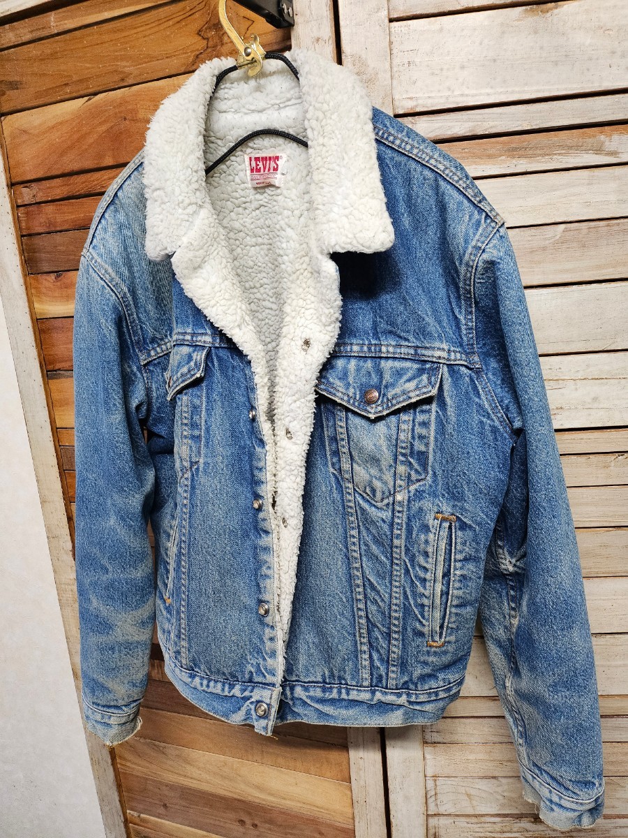 USA製 Levi's リーバイス デニム ボア ジャケット アメカジ ヴィンテージ 古着 希少 size 40 ジージャン_画像5