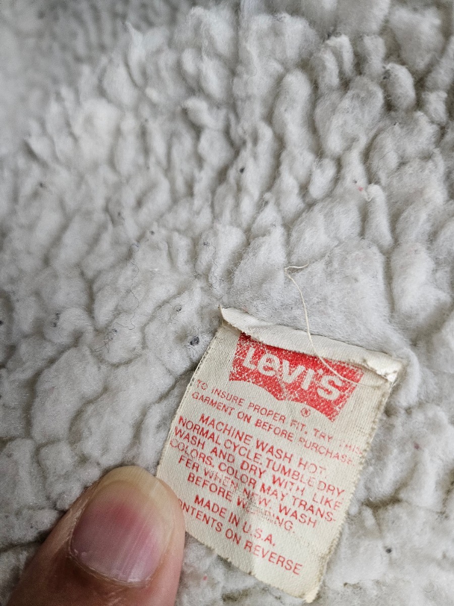 USA製 Levi's リーバイス デニム ボア ジャケット アメカジ ヴィンテージ 古着 希少 size 40 ジージャン_画像8