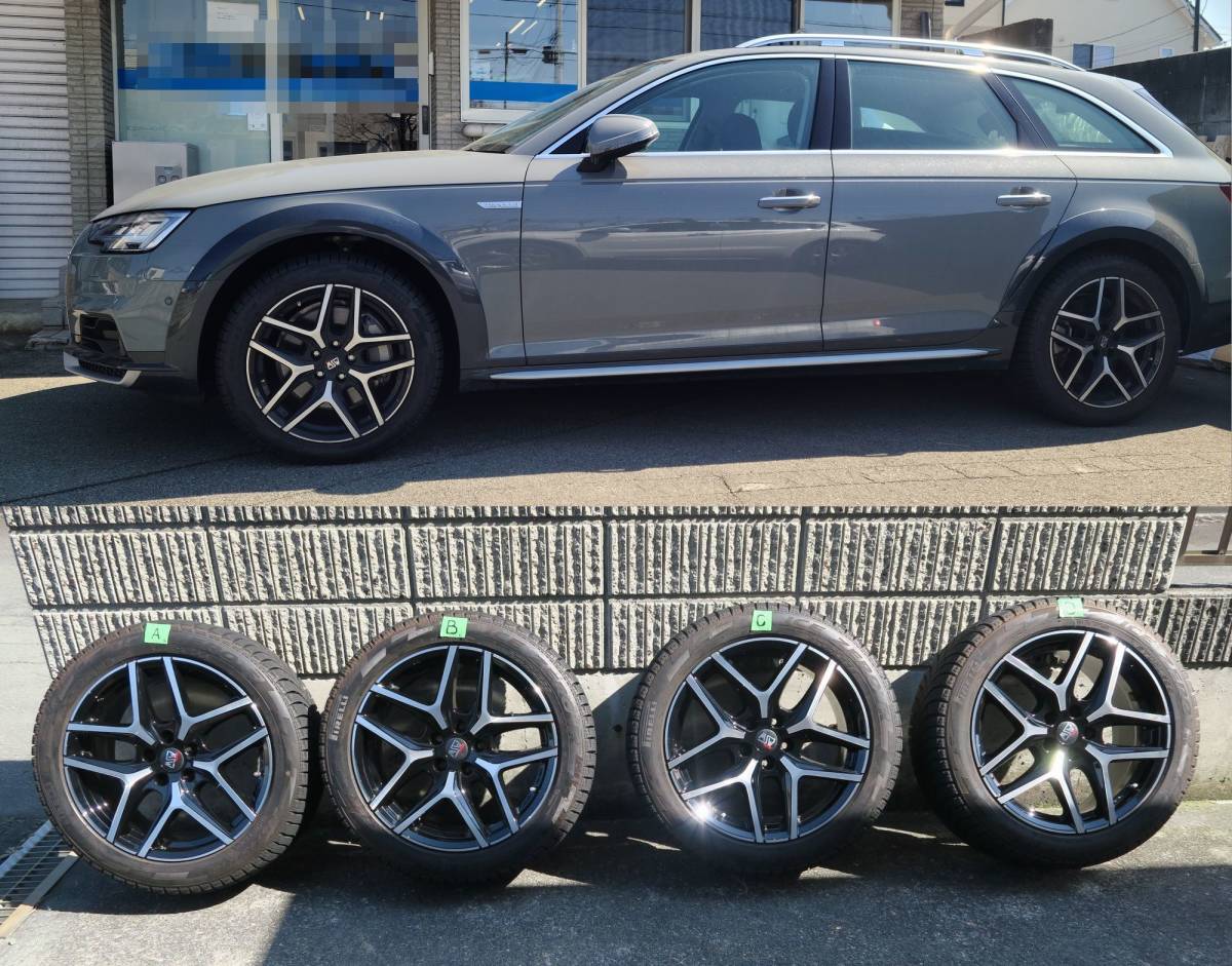 Audi BMW等 走行少美品 OZホイール MSW40 8.0J×18 ＋28 ピレリICE ZERO 245/45R18 4本セット_画像1