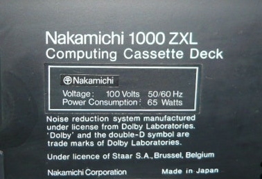 Nakamichi　1000ZXL　カセットデッキ　ナカミチ_画像9