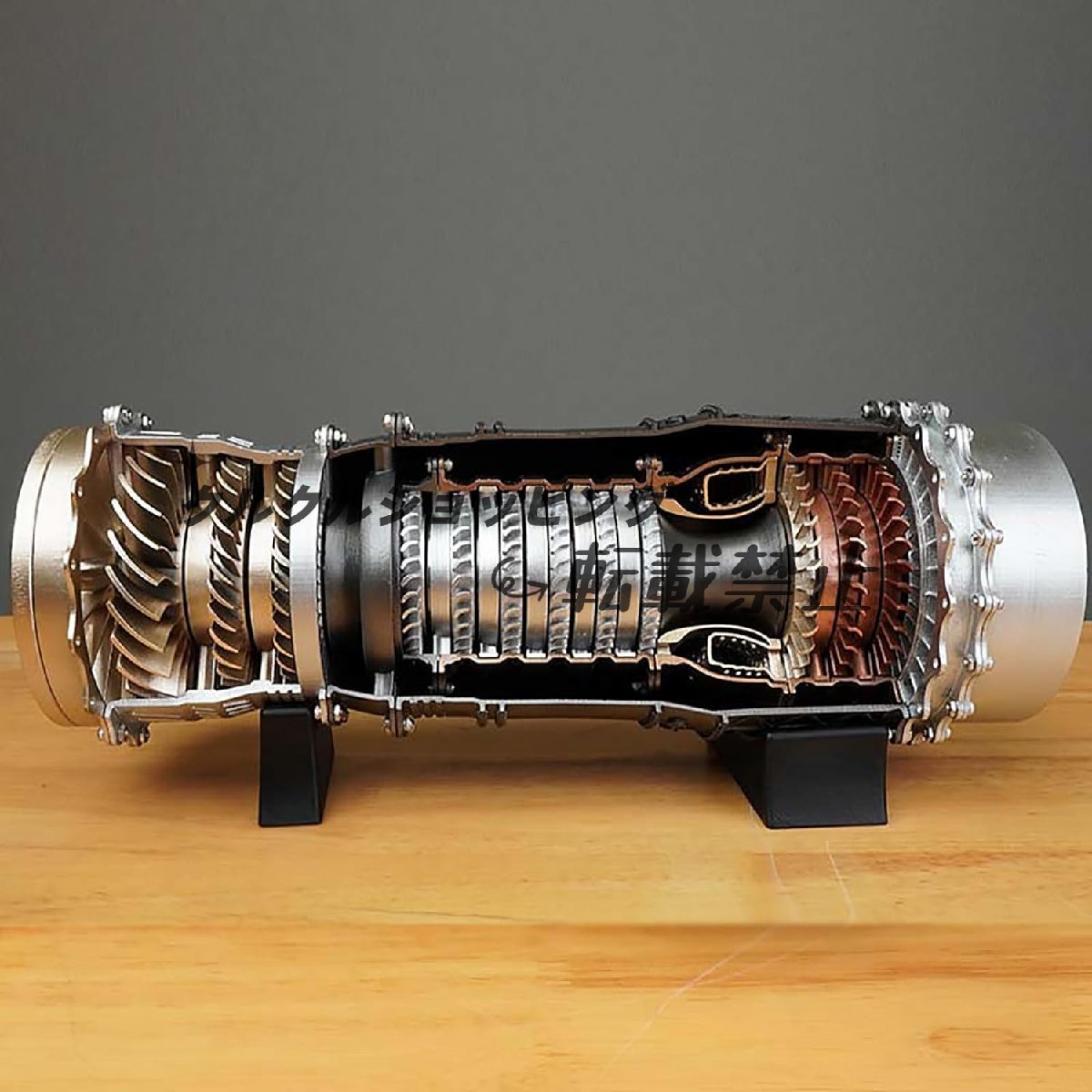 航空機エンジンシミュレーション電気モデル、実行するミニ戦闘機ターボファンエンジンモデルキット、DIY組み立て金属モデルエンジン。_画像3