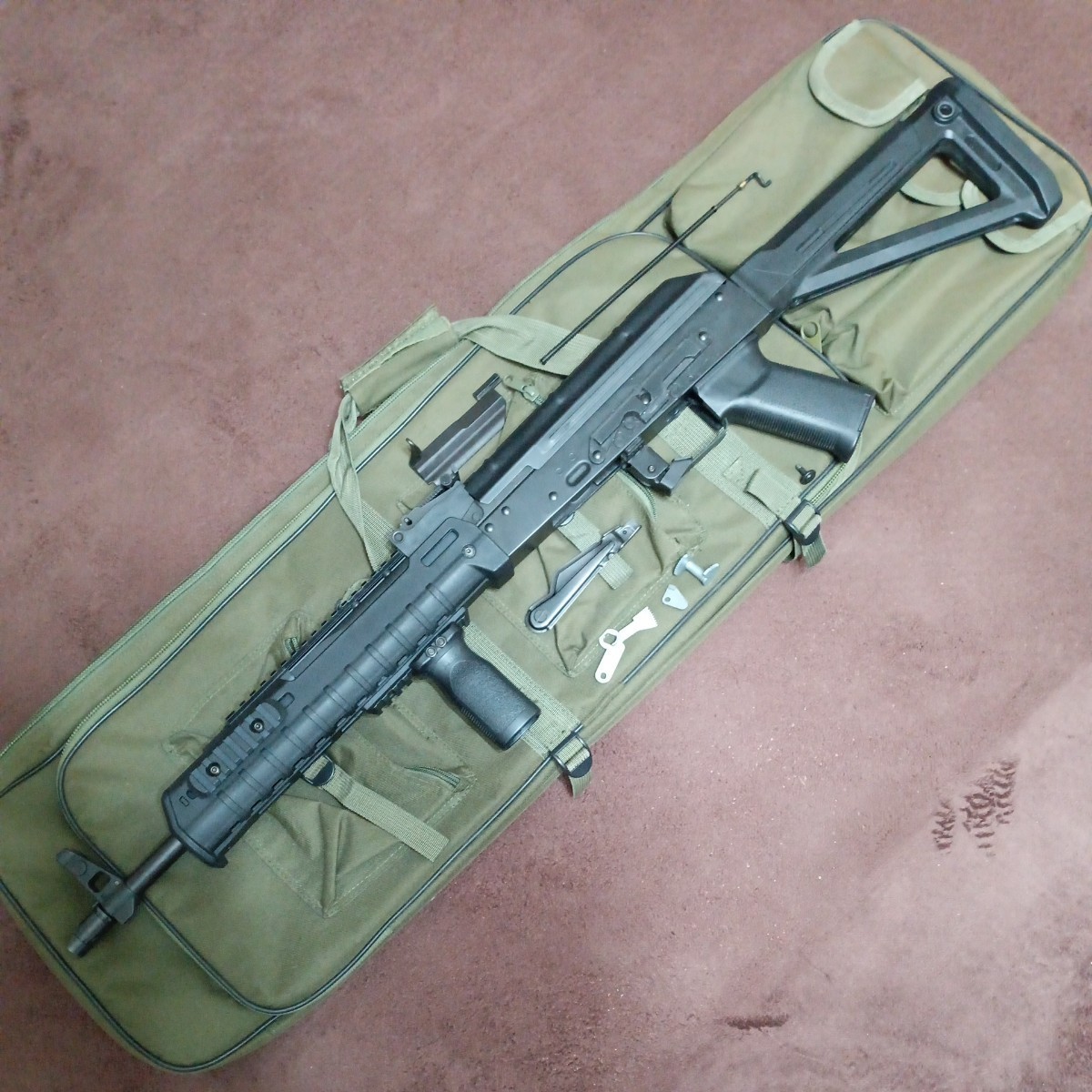 ◆送料当方負担◆ LCT レシーバー AKM ベース Magpul / Zhukov 仕様 AK 外装セット ガンケース 付属 マグプル ジューコフ AK74 AK47 AK_画像1
