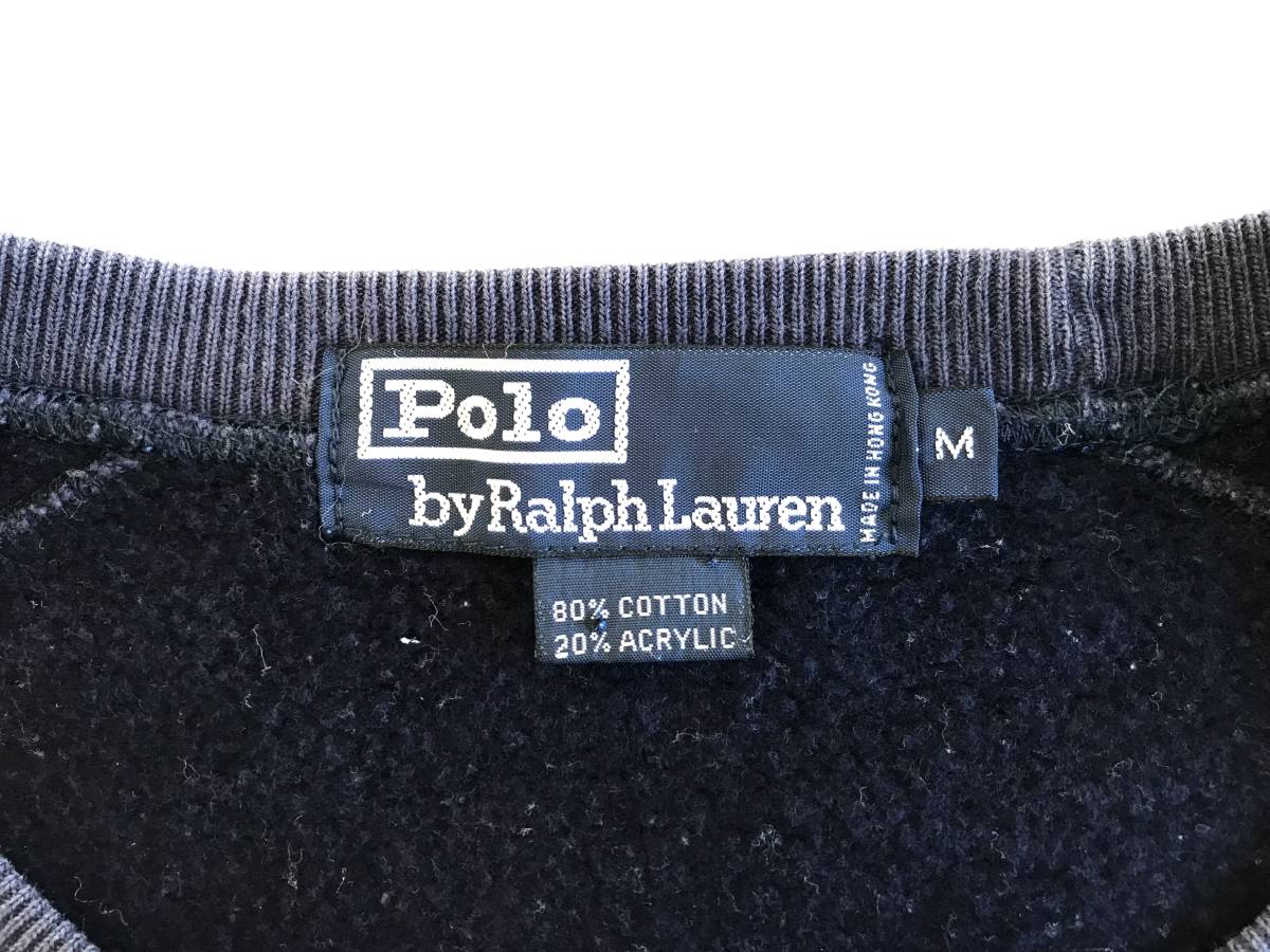 009 Polo Ralph Lauren Polo Ralph Lauren sweat POLO Logo sweatshirt pull over tops M navy 