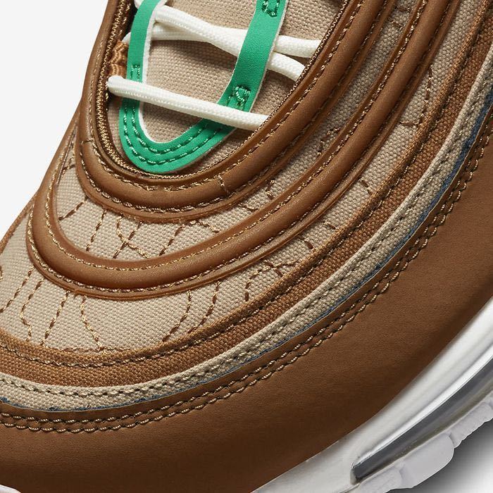 27.0cm 新品 NIKE AIR MAX 97 SE ナイキ エアマックス97 AIRMAX97 スニーカー シューズ ブラウン 茶 白 ホワイトaDV2621-200_画像4