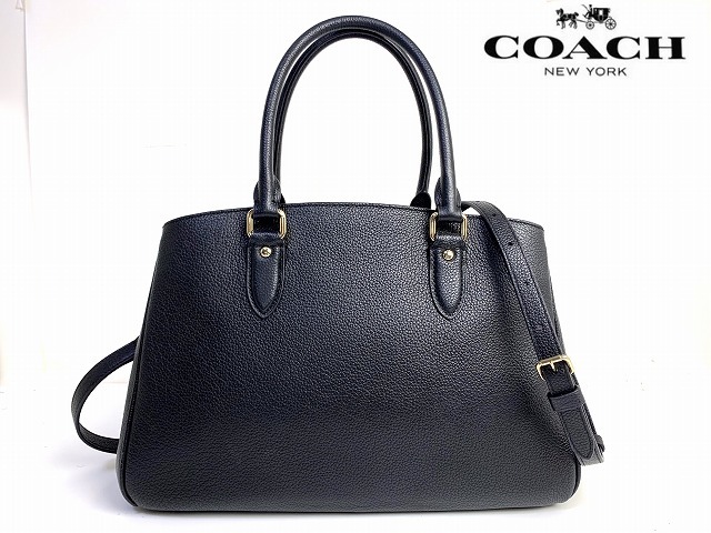 極美品 送料無料 コーチ COACH ペブルド レザー 2Way ショルダーバッグ