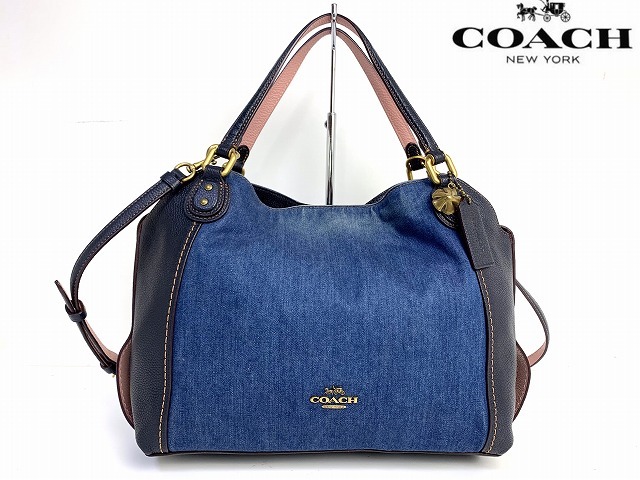  free shipping * Coach COACH Denim 2Way shoulder bag tote bag handbag 