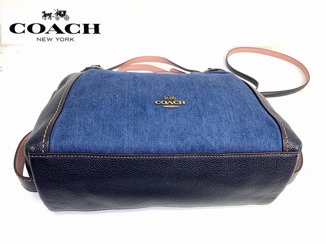  free shipping * Coach COACH Denim 2Way shoulder bag tote bag handbag 